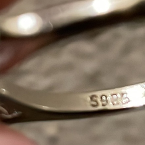 Sterling Silver Water Drop Zircon Stone Adjustable Ring Sparkly Luxury Floating - Picture 10 of 17